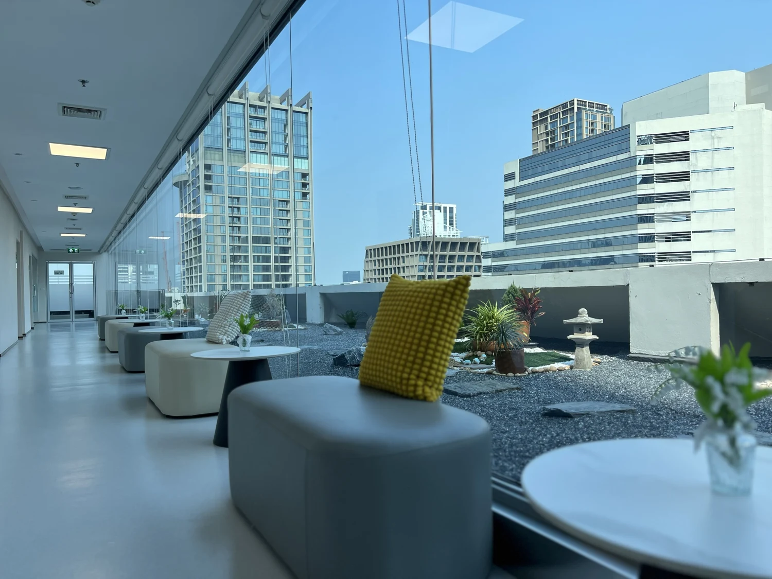 Dan Ruo clinic lounge with seating and natural light