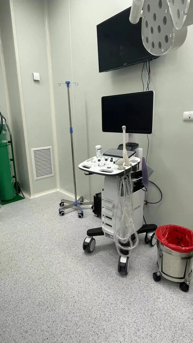 Ultrasound equipment in the procedure room at DRC Bangkok